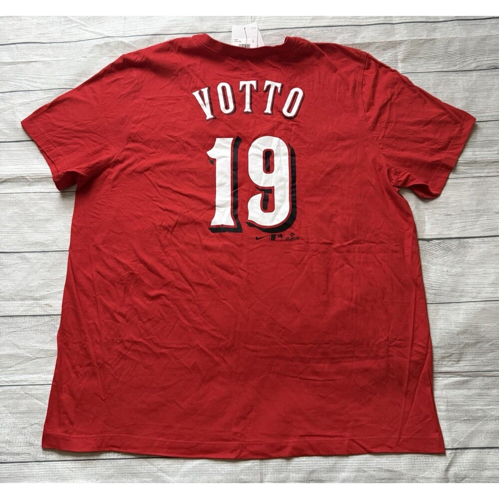 Nike Cincinnati Reds Joey Votto Graphic T Shirt #19 Size 2X The Nike Tee NWT NOS